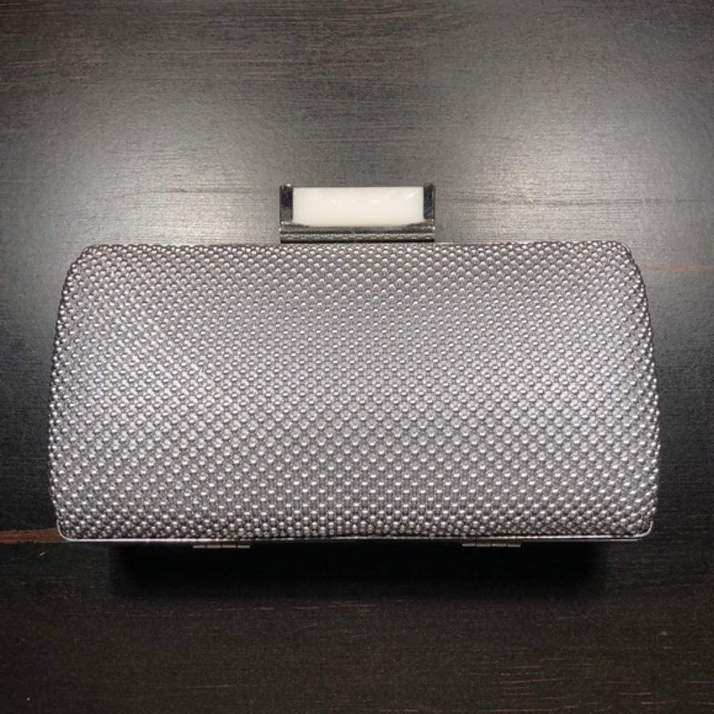 Silver Beaded Clutch
